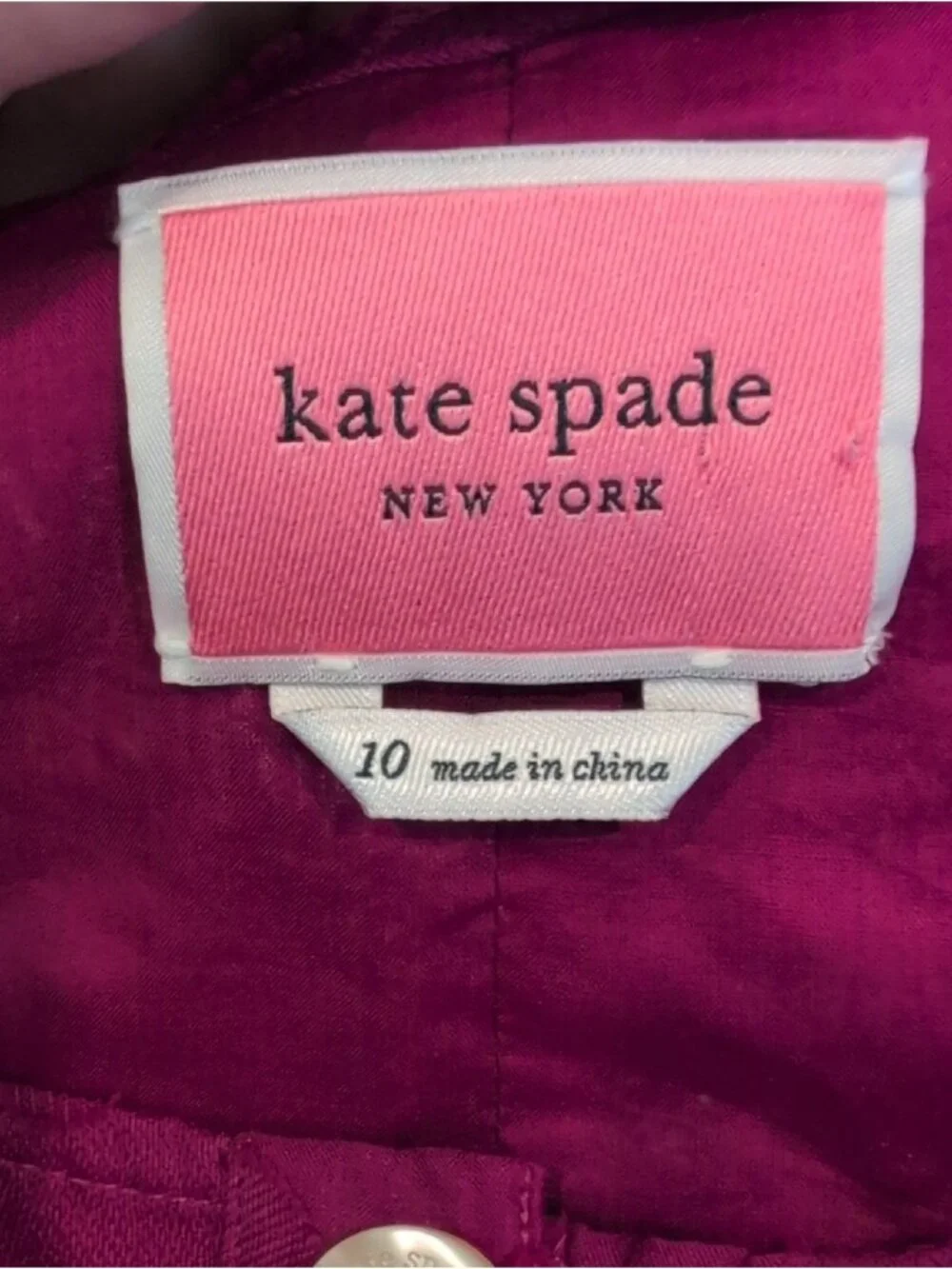 Kate Spade Floral Magenta Jacquared Maxi Dress With Pockets
